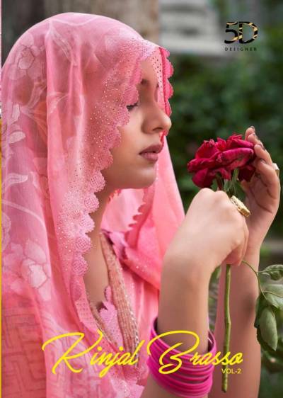 Kinjal Brasso Vol 2 By 5D Designer Fancy Chiffon Saree Collection